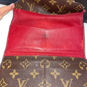 LOUIS VUITTON Monogram Canvas Rouge Envelope Josephine Wallet